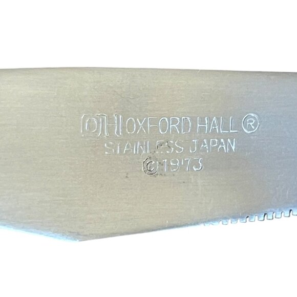 Vintage Fashion Wear-Yellow Modern Hollow Knife by Oxford Hall 1973 Set of 3 - Picture 6 of 12